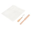 Miniatyrbillede 8 af 10: Latch Hook Tool Kit Blank Rug Hooking Mesh Canvas Træhåndtag Hæklekrog til Tæppe Gobelin