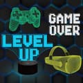 3D Gamepad Lampe Natlys 3D Illusion lampe til børn, Spil O