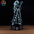 Miniatyrbild 5 av 7: 3D optisk illusionsnattlampa - 7 LED-färgförändrande lampa