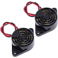 Miniatyrbillede 1 af 5: 6 stk. Buzzer Alarm Elektronisk Bip Buzzer DC 3V 12V 24V Aktiv Piezo Buzzer 100dB Tone Alarm Ringer Kontinuerlig Lyd