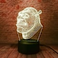 Miniatyrbillede 3 af 8: Natlampe Shrek 3D LED Akryl Lampe Hjem Decor Knappen Switch 7 Farver w Fjernbetjening