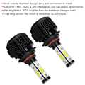 Miniatyrbillede 8 af 11: Universal X6-COB Bil LED Forlygte 50W 6500K Vandtæt Forlygte Køretøjs Udskiftning