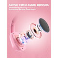 Miniatyrbillede 2 af 6: Z30 Pink Gaming Headset til PS4, PS5, Xbox One, PC, Trådløst Over-Ear Hovedtelefon med Støjreducerende Mikrofon, LED Flowing RGB Lys, 7.1 Surround Lyd