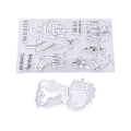 Miniatyrbilde 4 av 10: Gjennomsiktig stempel i julestil - trygt materiale - enkel betjening - gjenbrukbar - transparent stempel for fotokortkonvolutt