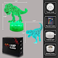 Miniatyrbild 4 av 7: Dinosaurie Leksaker, T Rex 3D Nattlampa med Fjärrkontroll & Smart Touch Leksaker Presenter 2 3 4 5 6 7 8 År Gammal Pojke Födelsedagspresenter (2 Paneler)