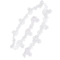 Miniatyrbild 4 av 10: Dekorativ spets pärlband polyester broderad lapp kläder dekor tillbehör 1 YardWhite