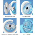 Miniatyrbillede 2 af 5: Foldbar Bærbar Halsventilator - Genopladelig Foldbar Håndfri Kølende Bladløs Personlig Ventilator, Batteridrevet med LCD-display, 3 hastigheder