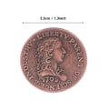 Pikkukuva 10 / 10: 1792 Yhdysvaltain 1 sentin messinkinen vintage-kokoelmakolikko juhlaraha
