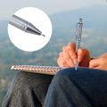 Miniatyrbillede 5 af 10: CNC Aluminium Automatisk Kuglepen Høj Hårdhed Signatur Pen Stationery Gave 0,5 mm Grå