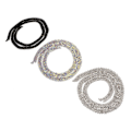 Miniatyrbilde 9 av 10: 3 meter 5 rader Rhinestone Trim Glitrende Glitrende Vakre 3 Farger Rhinestone Kjeder Applikasjon for Bryllupsklær