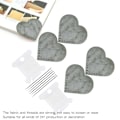 Miniatyrbilde 3 av 6: 2 sett hjerteformede stoffhjørnebokmerker DIY lærvarer symateriale Mint Green