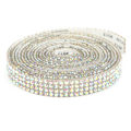 Miniatyrbild 10 av 10: Rhinestoneband med 4 rader självhäftande rispärlor, glittrande bling-hartsremsa för hemdekorationer AB-färg