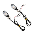 Miniatyrbilde 8 av 11: 2 stk Universelle Motorsykkel Blinklys 12V Styrelys Mini Oval Lampe for ATV Scooter