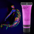 Miniatyrbilde 2 av 9: 10ml ansikts- og kroppssminke rør vaskbar tegning fluorescerende pigment for dansefest (lilla)
