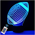 Miniatyrbillede 1 af 7: Rugby LED Natlampe, 16 Farver Fjernbetjening & Smart Berøringsdæmpbar 3D Illusion Sengelampe