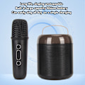 Pikkukuva 7 / 8: Langaton karaoke-kaiutin RGB-valolla Bluetooth 5.3 -kaiutin 2 langattomalla mikrofonilla Kannettava karaoke-kone perhejuhliin Black