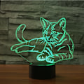 Miniatyrbild 3 av 8: 3D LED Katt Djur Optisk Illusion Sensor Nattljus med S
