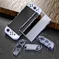 Miniatyrbild 3 av 5: Skyddande fodral för Nintendo Switch OLED-modell 2021, dockningsbart fodral med flippskydd för Switch OLED, kristallfodraltillbehör