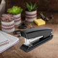 Miniatyrbilde 7 av 10: 20 ark Stapler Metall Bok Papir Heftemaskin Kontorrekvisita for 26/6 24/6 Spiker (Svart)