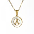 Miniatyrbild 4 av 5: Initial Halsband i Rostfritt Stål för Kvinnor, 18K Guld