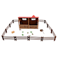 Miniatyrbild 6 av 10: Barnleksak Tillbehör Set Simulering Mini Bondgård Scen Modell