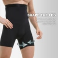 Miniatyrbilde 3 av 6: Herre Tummy Control Shorts Høy Midje Underbukse Slankende Shapewear Body Shaper Leg Boxer Briefs Black XL