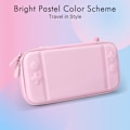 Miniatyrbilde 5 av 5: Bæreveske for Nintendo Switch OLED-modell 2021/Switch, lys rosa - Kawaii søt bærbar reiseveske, beskyttende oppbevaringsveske