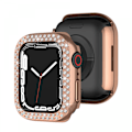 Miniatyrbillede 1 af 5: Til Apple Watch Series 7 41 mm, Luksuriøs Krystal Rhinestone Rigid PC Ramme Case Apple Watch Series 7 - All-Around Bumper Case (rosenguld)