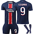 Miniatyrbillede 1 af 5: 24/25 Fodbold Sæt til Børn Træningsdragt Fodbold Sæt til Drenge, Paris NO.9 Fodboldhold Trøje Træningsdragt Skjorter Shorts og Strømper 26