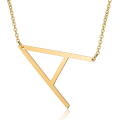 Miniatyrbild 1 av 3: Sidosatt block initial bokstavshänge halsband för kvinnor ---