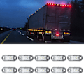 Miniatyrbilde 5 av 11: 10 stk 2LED Sidelys Blinklys 10-30V Vanntett for Baklys Lastebil Hvit