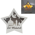 Miniatyrbillede 5 af 10: Ramadan Eid Mubarak Pentagram Lys Blød Lys Buksbom Bærbar Eid Håndværk LED Lys til Træ Have JM01941