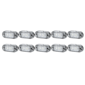 Miniatyrbilde 3 av 11: 10 stk 2LED Sidelys Blinklys 10-30V Vanntett for Baklys Lastebil Hvit