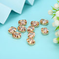 Miniatyrbild 3 av 9: 10 st Sömnad Zirkon Rhinestones Ellipsformad DIY Skor Kläder Tillbehör 8x10mm Champagne