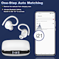 Pikkukuva 6 / 7: Langattomat nappikuulokkeet, 48 tunnin Bluetooth 5.3 -kuulokkeet korvan yli, IP7-vedenpitävät, urheilun langattomat nappikuulokkeet korvan sisään kaksois-LED-näytöllä, stereobassolla korvan yli