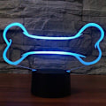 Miniatyrbild 1 av 7: Kreativ 3D hundben nattlampa USB-driven touch switch LE