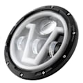 Miniatyrbillede 3 af 11: 7 tommer runde LED-forlygter Hvid Gult Lys IP67 Vandafvisende Passer til Jeep Wrangler JK 07-18