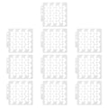Pikkukuva 5 / 10: 10 kpl Mandala-maalauksen ja piirustuksen sapluunaa, uudelleenkäytettäviä DIY-leikekirjan muottia, taidetarvikkeita