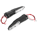 Miniatyrbild 2 av 11: 2 st 12V LED Blinkers Amber Färg Passar Kawasaki Z250 Z800 Z900 Z900RS Z1000 Transparent Lins