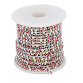 Miniatyrbilde 7 av 10: Rhinestone Trim Fargerik Glitrende 10 Meter Rhinestone Trim for Husholdning DIY Håndverk Klær Dekorasjon GaveSølv Bak Rosa Farge 3mm