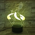 Miniatyrbilde 4 av 8: Tegneserie nattlys for kvinners bursdag - 7 fargeendrende 3D optisk illusjonslampe Jenter skrivebord LED berøringslampe