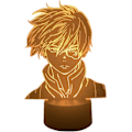 Miniatyrbild 1 av 7: Manga My Hero Academia Shoto Todoroki Figur 3D-lampa LED nattlampa Touch/Fjärrkontroll för barn pojkar sovrumsdekoration Akryl bordslampa