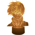Miniatyrbilde 1 av 7: Manga My Hero Academia Shoto Todoroki Figur 3D-lampe LED nattlys berørings-/fjernkontroll for barn, gutter, soveromsdekorasjon, akryl bordlampe