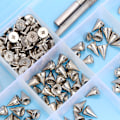 Miniatyrbild 8 av 10: 100 st/set Metall Punk Spike Bullet Nitar DIY Bälte Väska Skor Kläder Kon Nitar