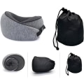 Miniatyrbillede 2 af 6: Rejse Nakkepude, Memory Foam Rejse Nakkepude, 360 Graders Komfort og Åndbarhed, Flyrejse Nakkepude, Sammenklappelig U-formet Pude Dark Gray