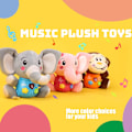 Miniatyrbild 9 av 9: Barnleksaker Musikleksaker Plysch Elefant Spädbarnsleksaker Fylld Djur Pojkleksaker, Överraskning Jul, Semester och Födelsedagspresenter för Barn Pojke Flicka Elephants