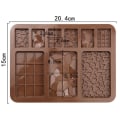 Miniatyrbild 2 av 5: Silikonform för choklad, gelé, block, bar, epoxi, isbricka, fond