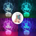 Miniatyrbild 4 av 8: 3D I Love You Illusionslampa, 16 färger som ändrar lägen RGB Nig