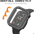 Miniatyrbilde 4 av 5: 2-pak Robust Etui Kompatibel med Apple Watch 40mm Serie SE/6/5/4 med Herdet Glass Skjermbeskytter, Militær Allsidig Hard TPU Beskyttende Deksel