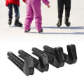 Miniatyrbilde 2 av 6: 2 par skøytebeskyttere bærbare isskøytebladdeksler justerbar isskøytebladbeskytter for hockeyskøyter kunstløpsskøyter isskøyter Black